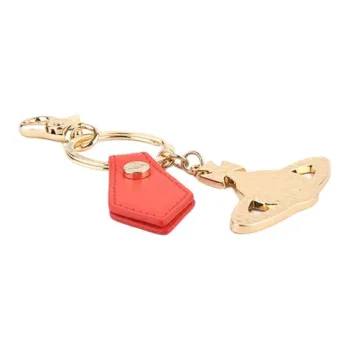 Vivienne Westwood Leather Keychains Unisex Gold