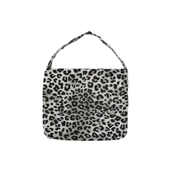 Emis Corduroy Shoulder Bag Crossbody Bag Regular Unisex Leopard Print Gray