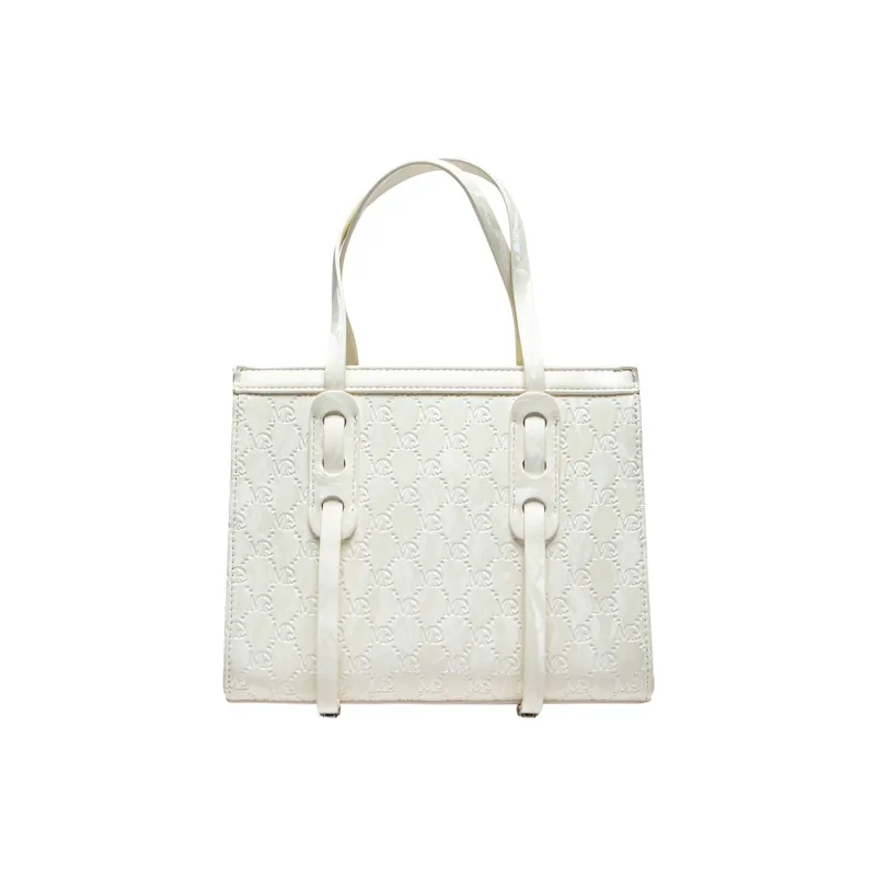 MQ Artificial Leather Tote Handbag Regular Women's Milk White-5