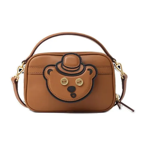 FION Cow Leather Portable Crossbody Bag, Shoulder Bag Women's Brown