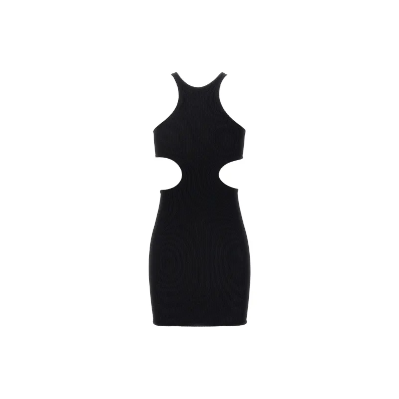 REINA OLGA Halter Neck-Out Ribbed Dress-1