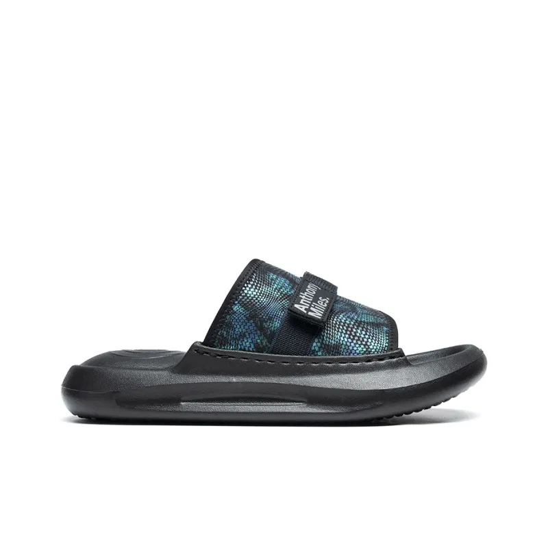 Anthony Miles Rubber Sole Slip Resistant Slide Slippers Men's Blue-1