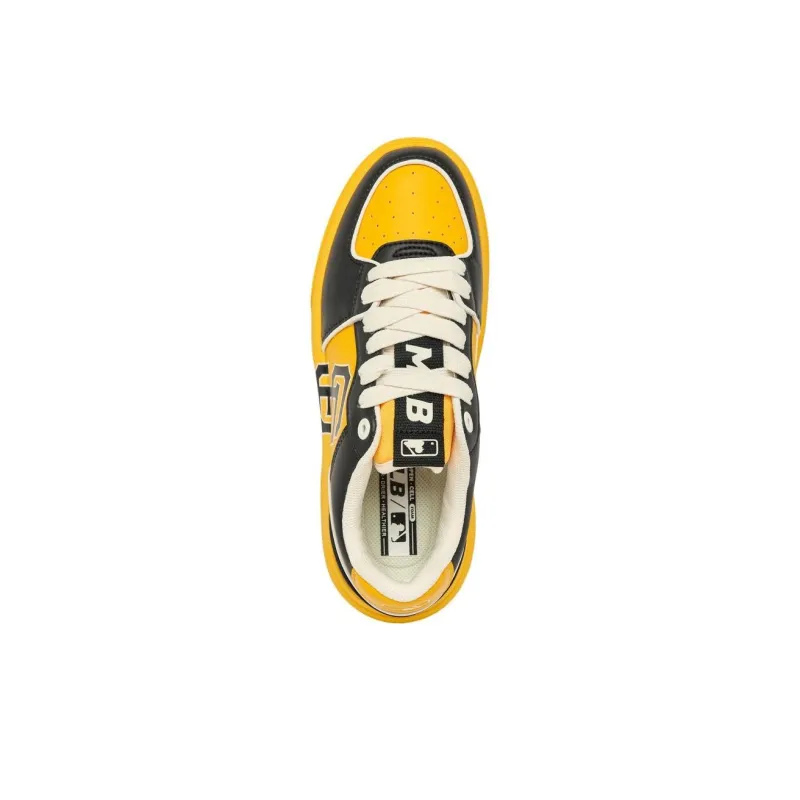 MLB Chunky Liner Slip Resistant Waterproof Low Top Skateboard Shoes Unisex Yellow Black-2