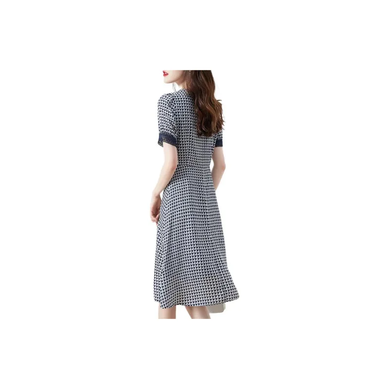 XWI Short Sleeved Dress Women's Navy Blue-1
