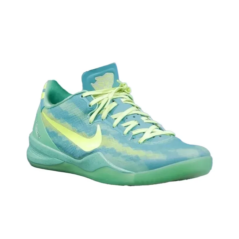 Nike Kobe 8 Cushioning Anti Slip And Wear Resistant Grip Low Top Basketball Shoes Men's Turquoise-1