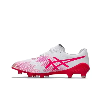 Asics DS LIGHT X FLY 5 AG Rubber Short Studs Cushioning Anti Slip And Wear Resistant Soccer Shoes Men's Pink White