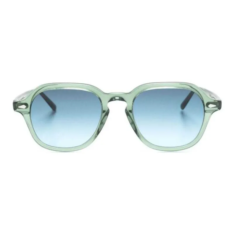MOSCOT Oval Sunglasses Women's Green-1
