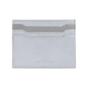 SENREVE Leather Card Holder Women's Ice Blue With Silver Accents