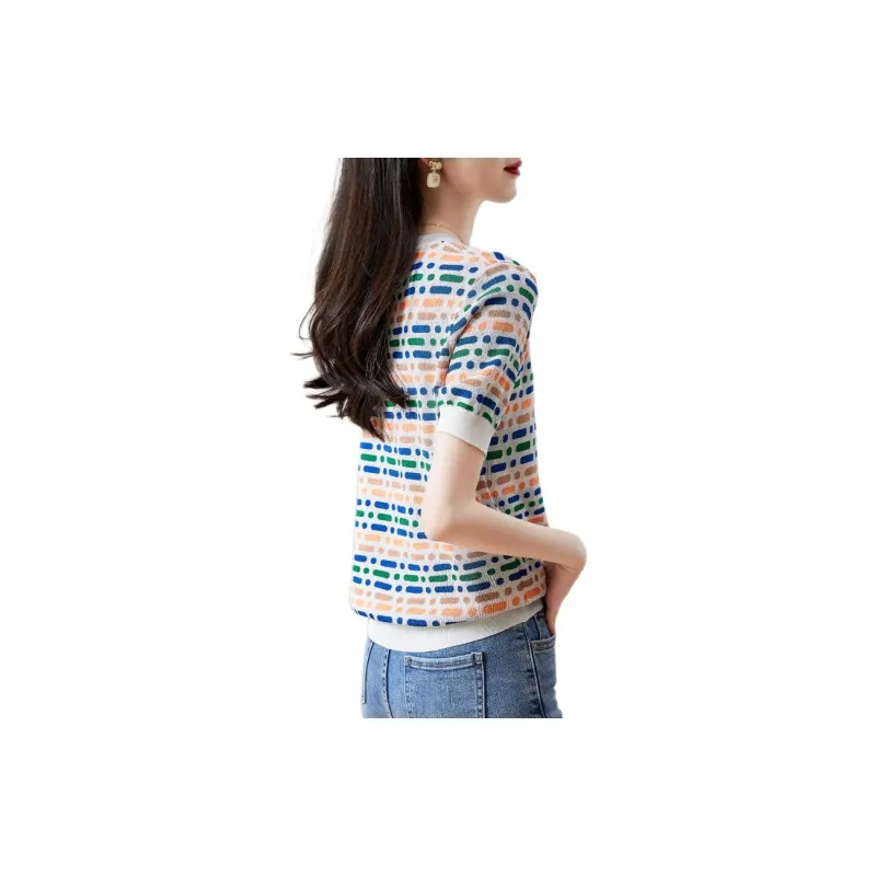 XWI T Shirt Women's Blue Yellow-1