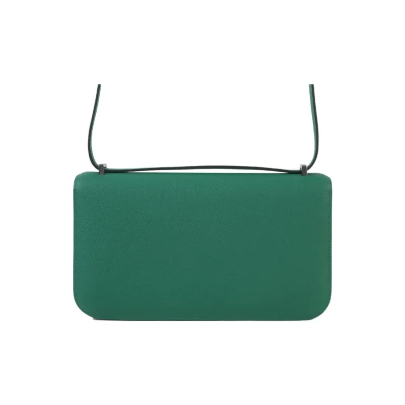 HERMES Constance Epsom Leather Shoulder Bag Crossbody Bag Women's U4 Vert Vertigo Iridescent Green/Velour Green-4