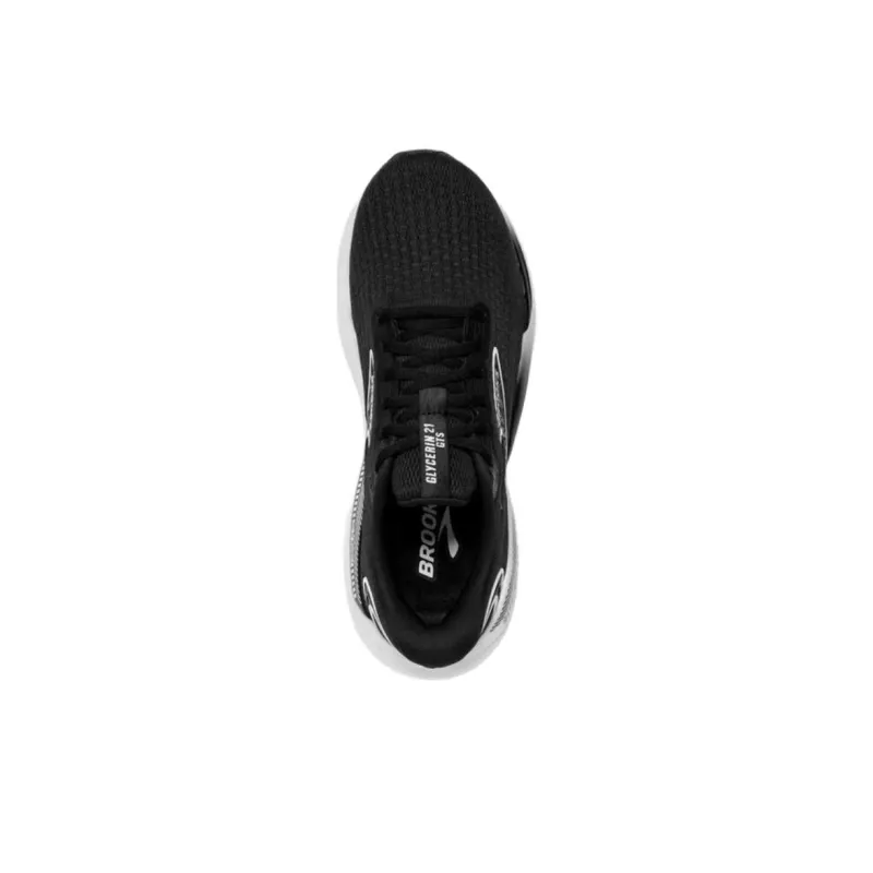 Brooks Glycerin GTS Cushioned Slip-Resistant Abrasion-Resistant Low-Top Running Shoes Men's Black White-3