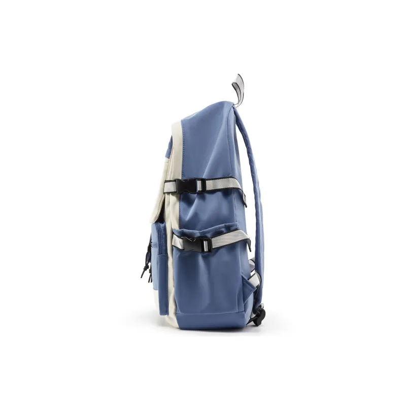 WONHOX Fabric Backpacks Laptop Bags Backpack Regular Unisex Black/Haze Blue/Royal Blue-17
