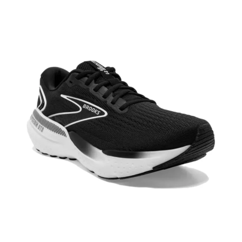 Brooks Glycerin GTS Cushioned Slip-Resistant Abrasion-Resistant Low-Top Running Shoes Men's Black White-2