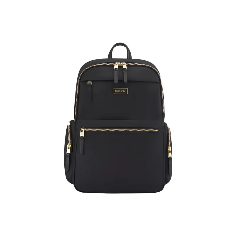 SAMSONITE Fabric Backpack Small Size Unisex Black/Antique Pink-0