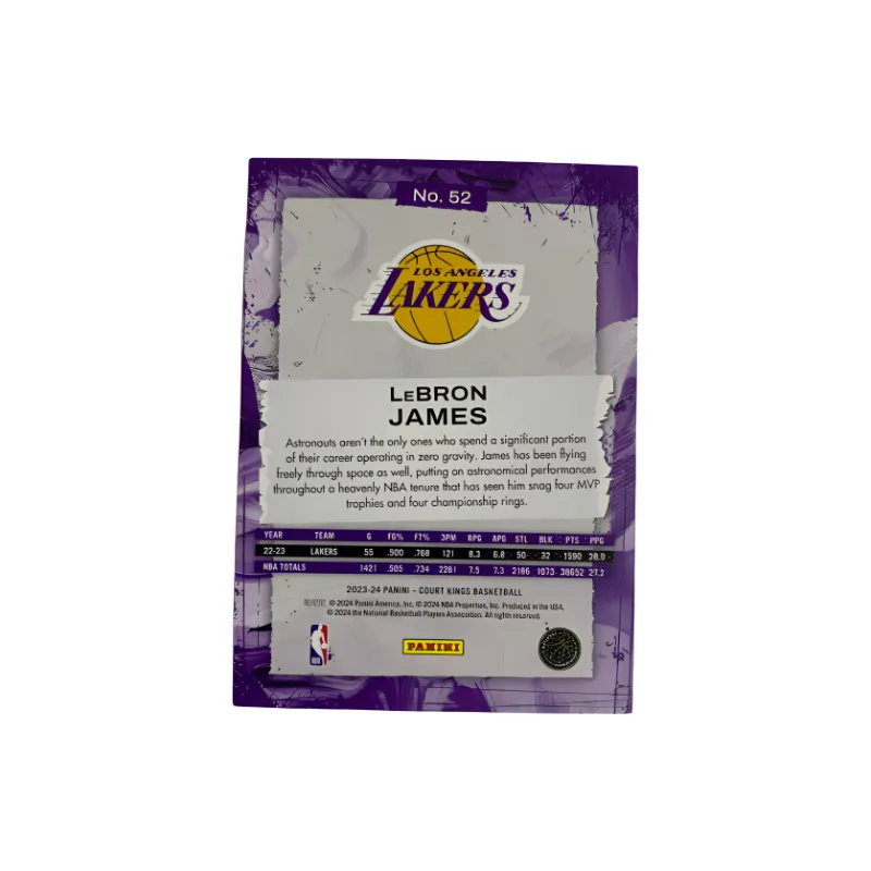 PANINI 2023 24 Oil Painting Lakers LeBron James Purple Edition Basketball Card Product Access Sports Cards 1 Pc-1