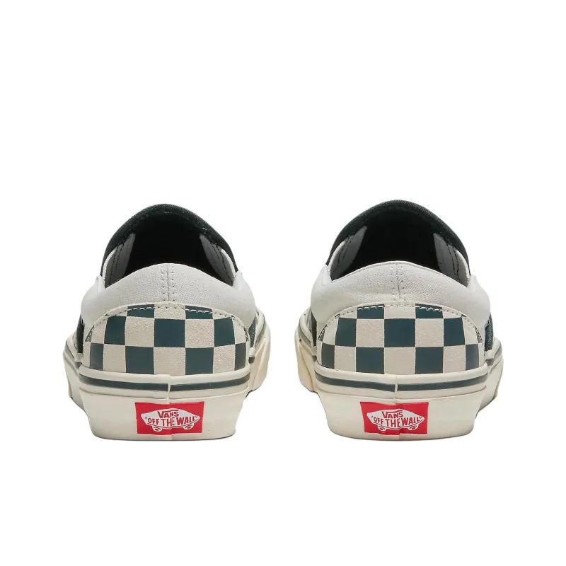Vans Classic Slip On Checkerboard Shoes 'Green White'-2
