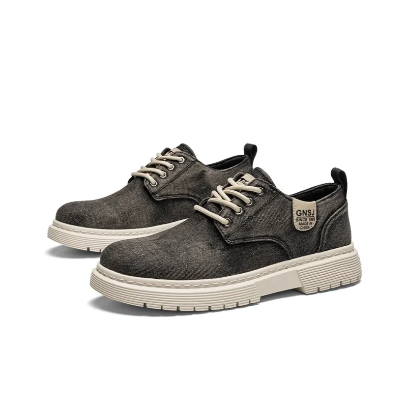 G.N.SHIJIA Casual Shoes Men Low Top Blue/Black-2