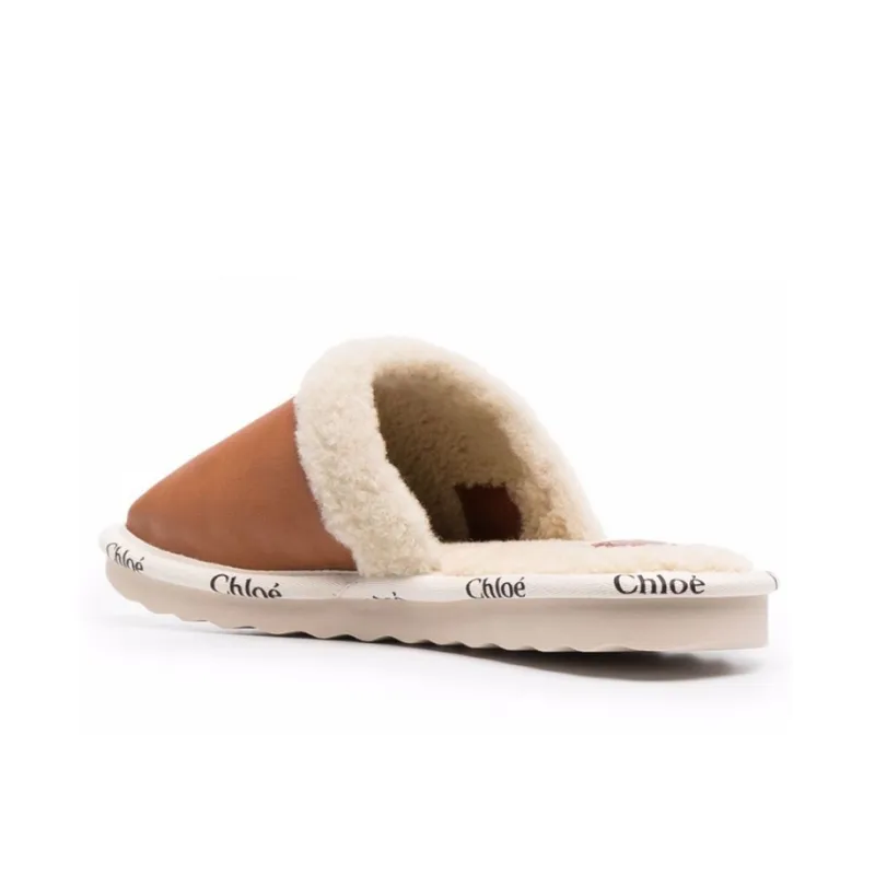 Chloe Closed Toe Slippers Women's Tan-3