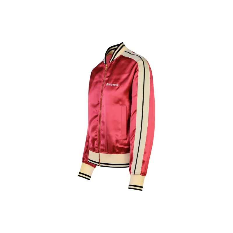 PALM ANGELS Logo Printed Zipped Bomber Jacket-2