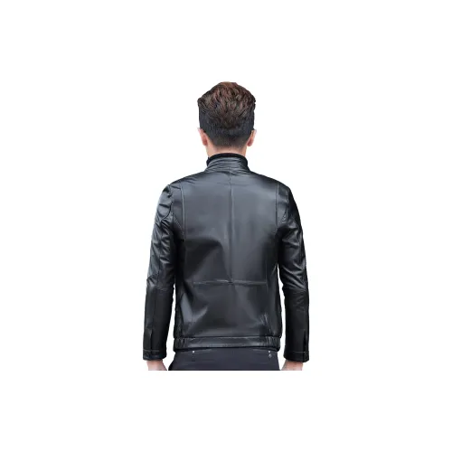FORTEI Leather Jacket Men's Black
