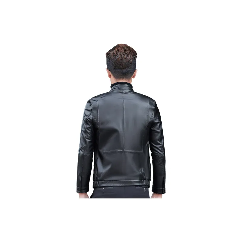 FORTEI Leather Jacket Men's Black-0
