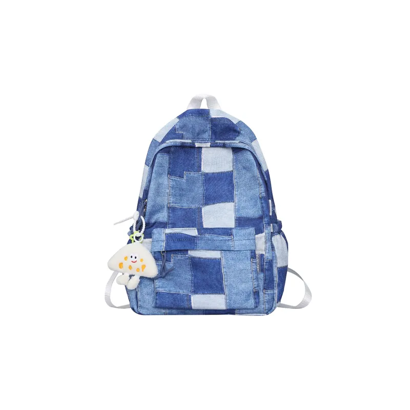 MOK Nylon Backpack Women's Gray/Pink/Khaki/Royal Blue-7