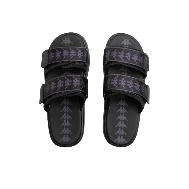 Kappa BANDA Quiet Slide Slippers Men's Black Gray-4