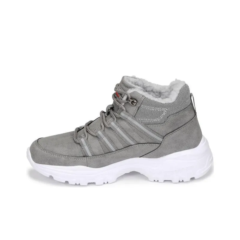 KangaROOS Anti Slip Wear Resistant Low Top Casual Shoes Women's Gray White-3