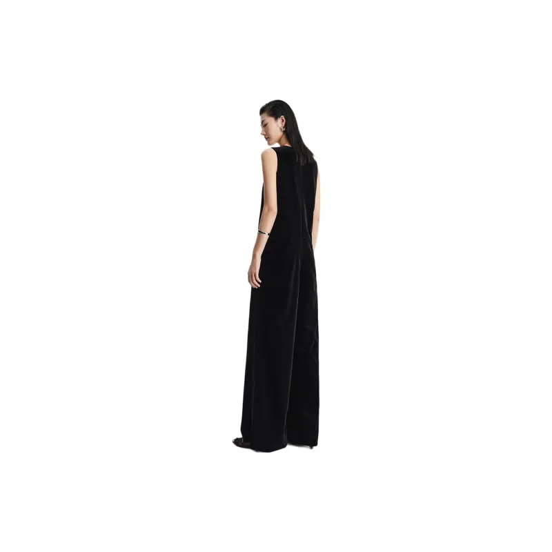 Roselingling Jumpsuit Women's Elegant Black-1