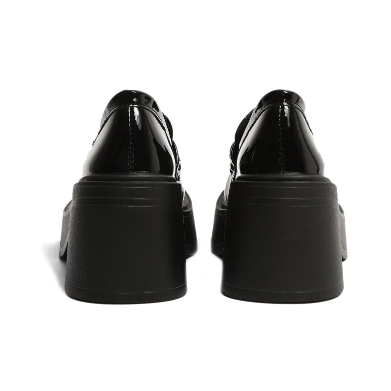 NUNZ Loafers Women's Black Glossy/Black Matte-3
