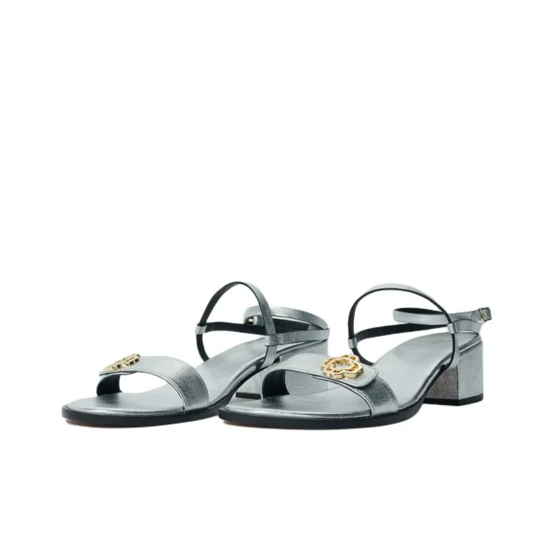 Maje One Strap Sandals Women's Silver-2