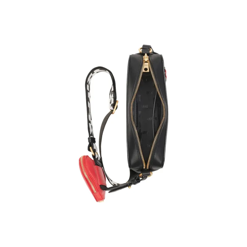 DKNY Leather Camera Bag Shoulder Bag Crossbody Bag Women's Black-2