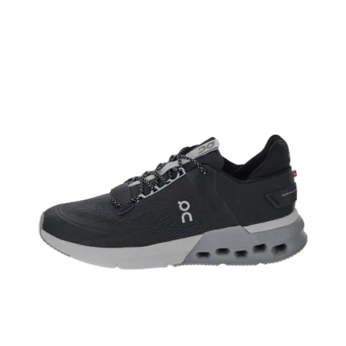 On RUNNING Running Shoes Men Low-Top Black Gray