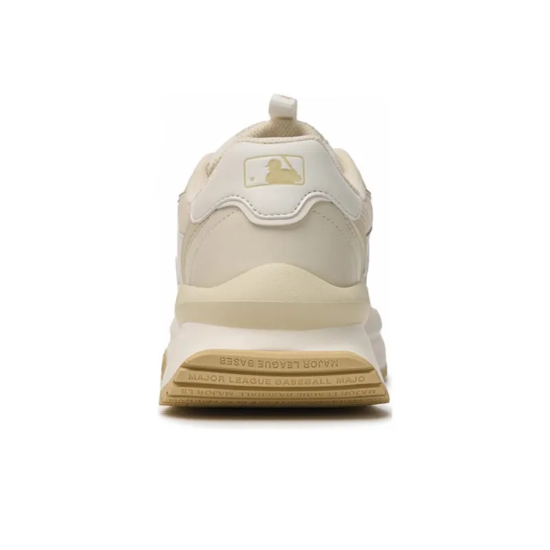 MLB Chunky Runner Cushioning Wear Resistant Low Top Casual Running Shoes Unisex Ivory-3