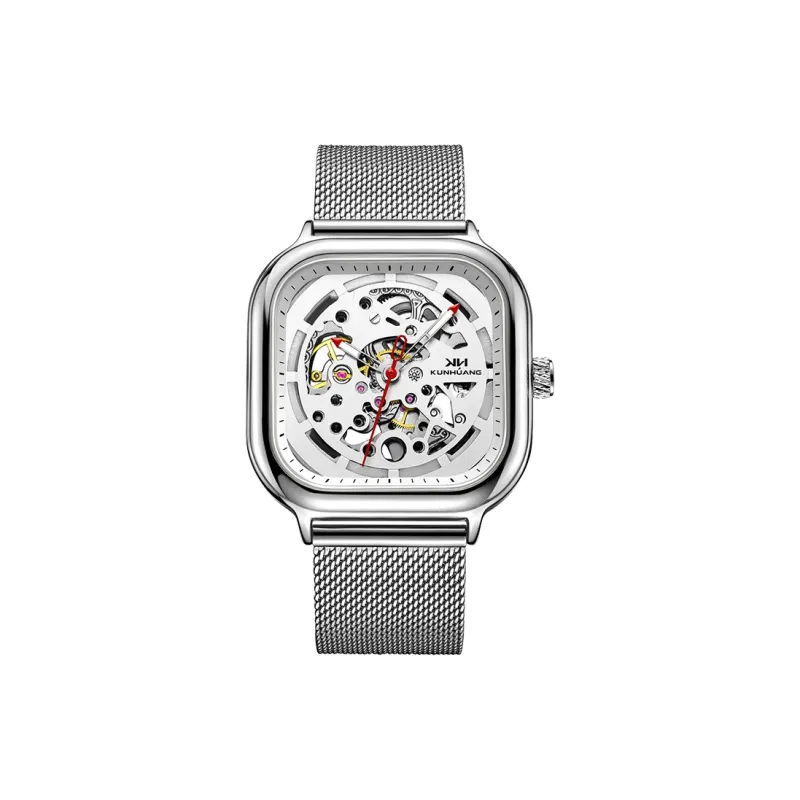 KUN HUANG Mechanical Movement Watch Men's Watches Silver Dial-6