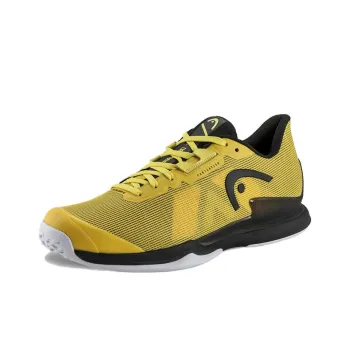HEAD Abrasion Resistant Breathable Low Top Tennis Shoes Men's Yellow Black