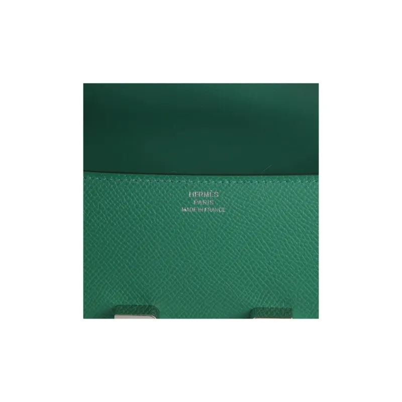 HERMES Constance Epsom Leather Shoulder Bag Crossbody Bag Women's U4 Vert Vertigo Iridescent Green/Velour Green-10