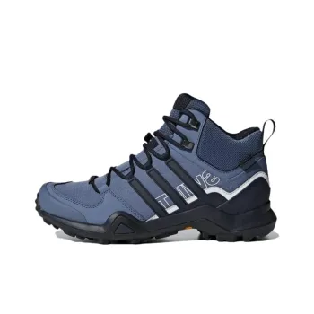 Adidas Terrex SwiftTerrex Swift R2 Mid GTX Wear-Resistant Mid-Top Trekking Shoes Women's Blue Black
