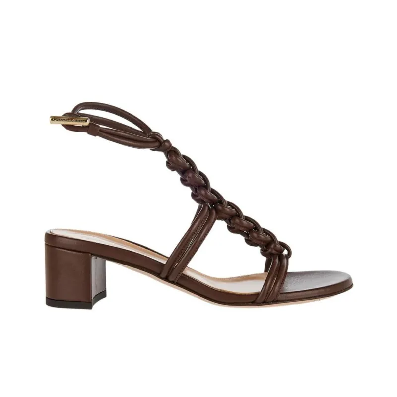GIANVITO ROSSI Capua One Strap Sandals 4.5cm Women's Brown-1
