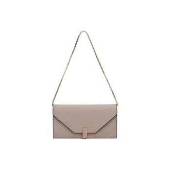 Valextra Iside Millepunte Calfskin Wallet, Shoulder Bag, Crossbody Bag Women's Dark Pink