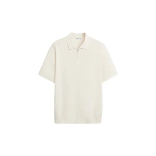 ZARA Polo Shirts Men White