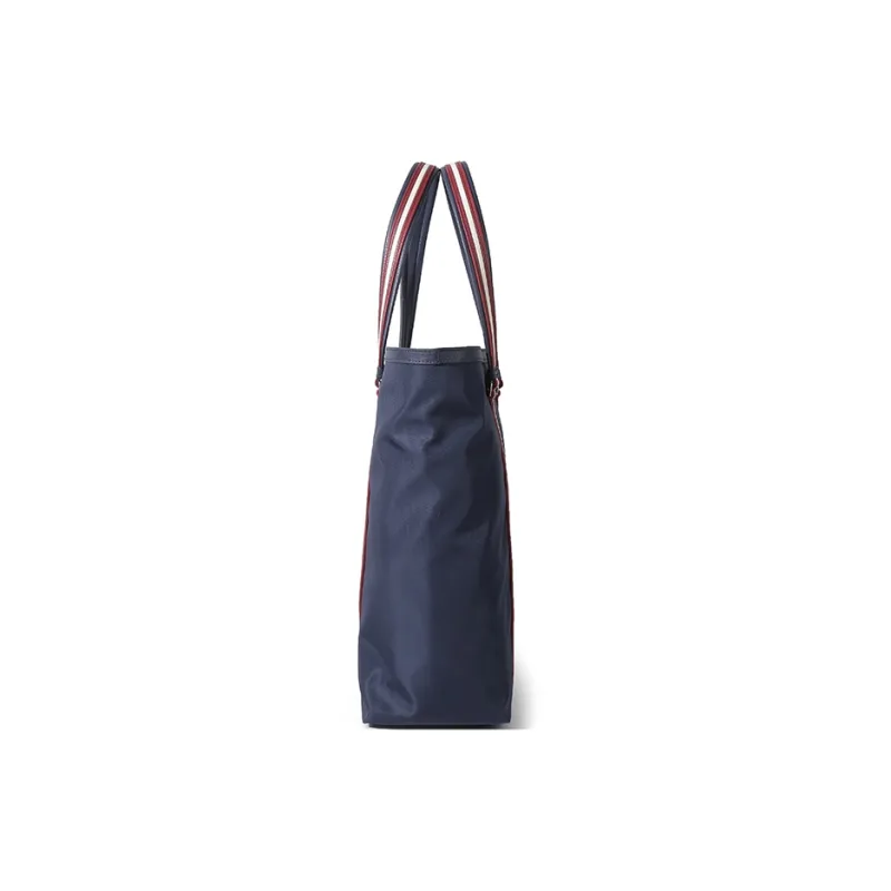 BALLY Fabric With Leather Tote Bag, Shopping Bag, Handbag Men's Midnight Blue-2