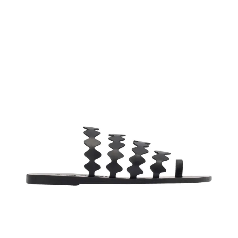 Le Sirenuse Positano x ANCIENT GREEK SANDALS Slide Slippers Women's Black-1