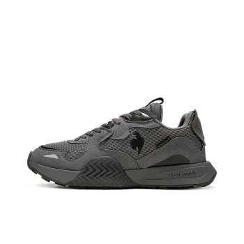 Le Coq Sportif Lightweight Low-Top Running Shoes Unisex Black Gray
