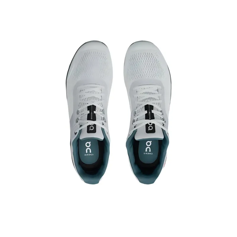 On Cloudace Cushioned Slip-Resistant Low-Top Running Shoes Men's White Green-2