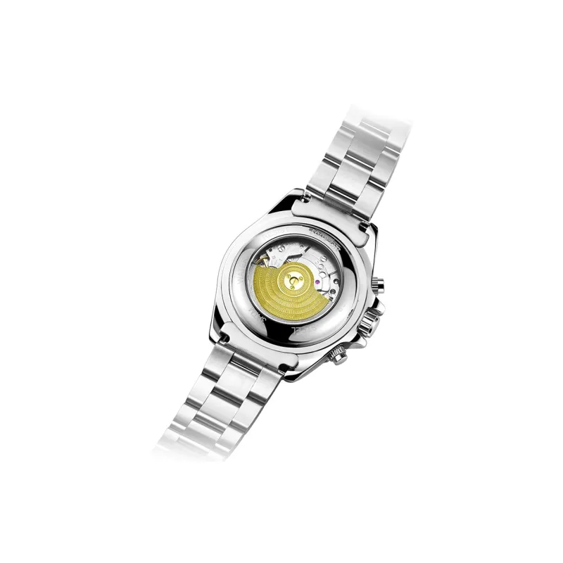 KUN HUANG Nautical Collection Mechanical Movement Stainless Steel Strap Watch Men's Watches Green Dial-5