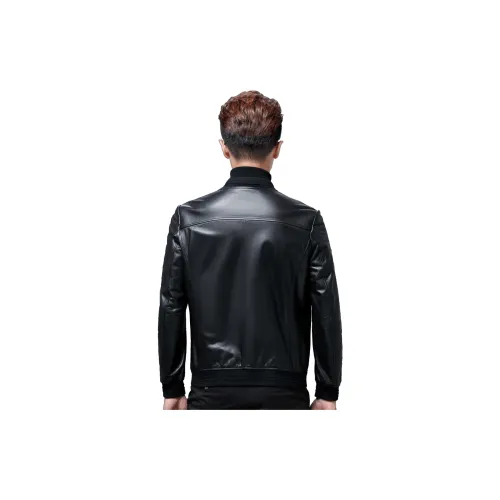 FORTEI Leather Jacket Men's Black