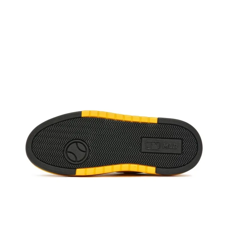 MLB Chunky Liner Slip Resistant Waterproof Low Top Skateboard Shoes Unisex Yellow Black-4