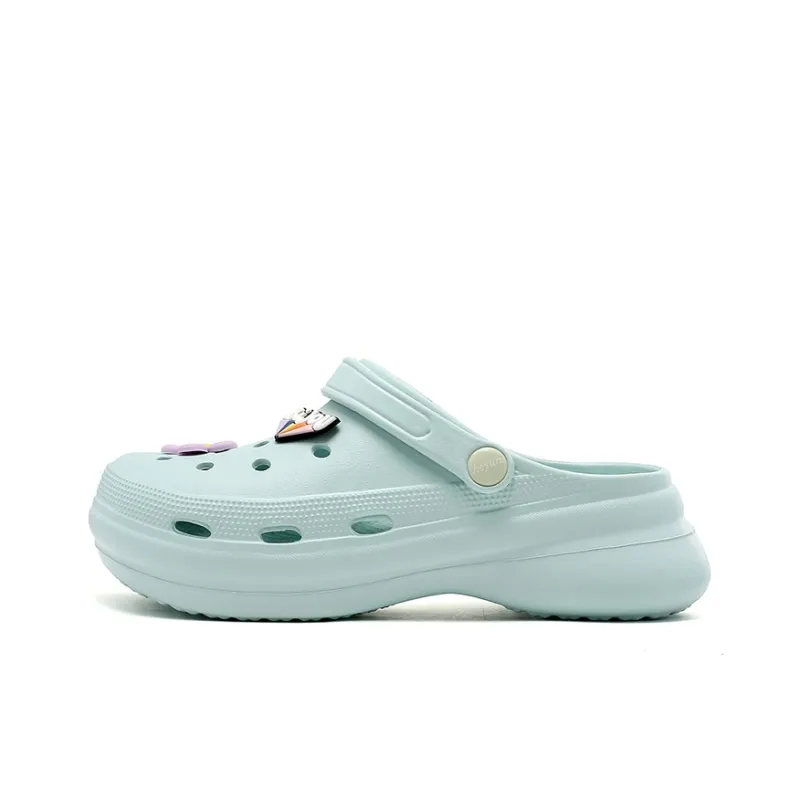 OUBT Sweet Style Closed Toe Half Slippers Fashion Beach Clogs Women's-24