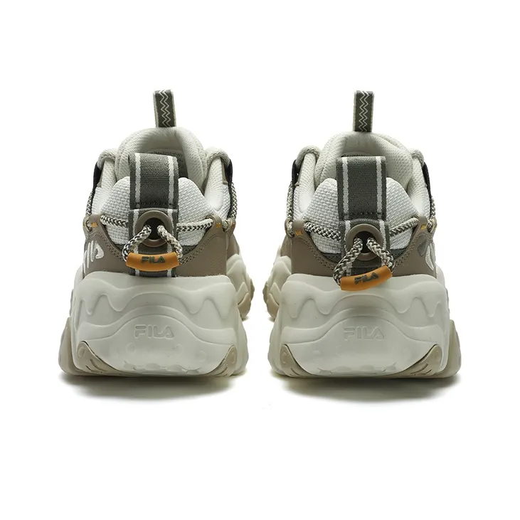 FILA FLUID 5 Anti-Slip And Wear-Resistant Breathable Low-Top Casual Shoes Men's White Gray-2